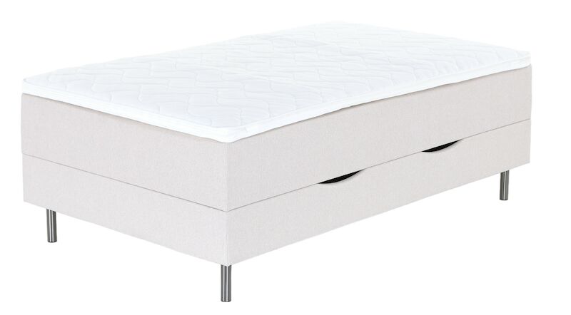 Unia säilytyslaatikkosänkypaketti 120x200 beige, Unia 100 pp, 18cm jalat